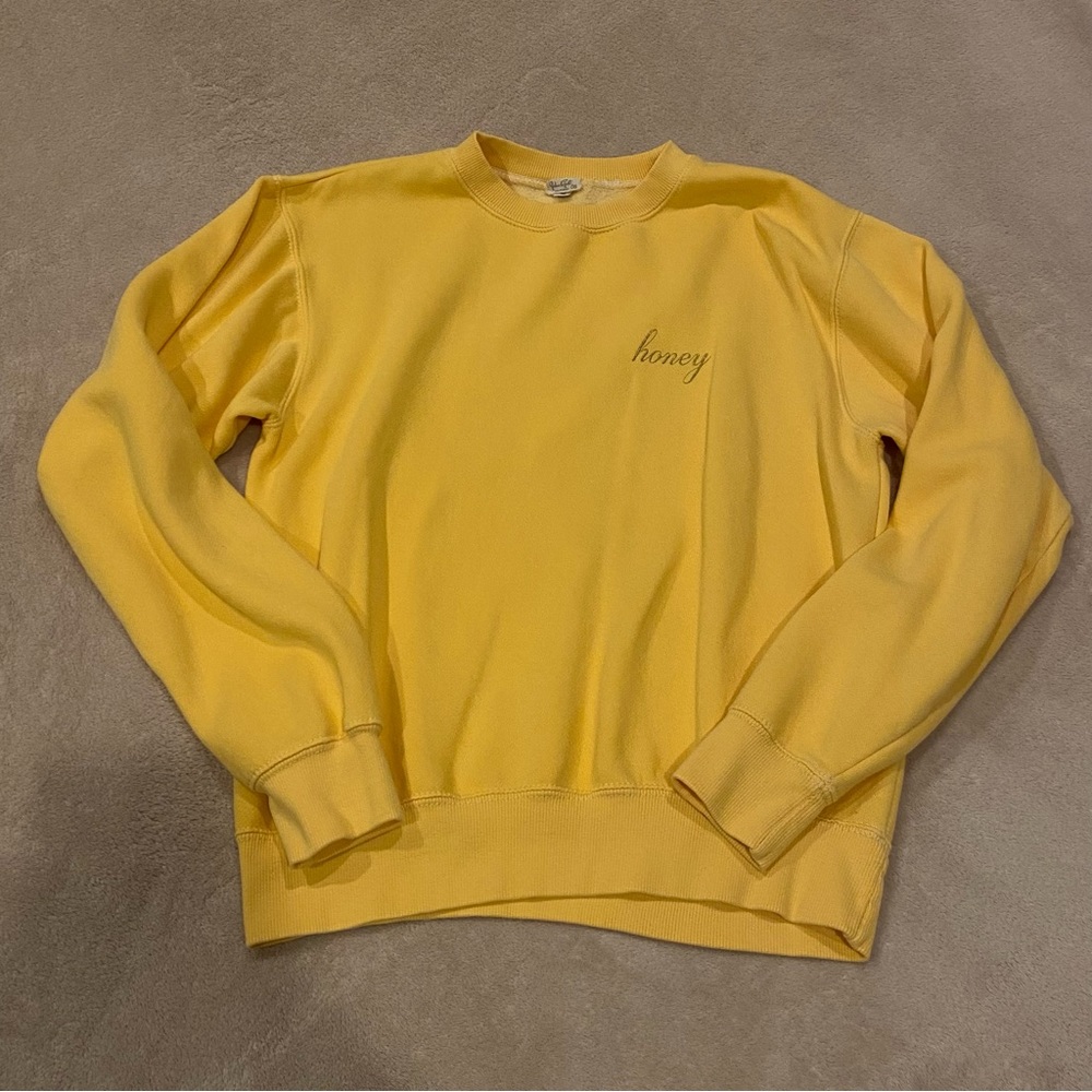Brandy Melville John Galt Yellow Honey Crewneck